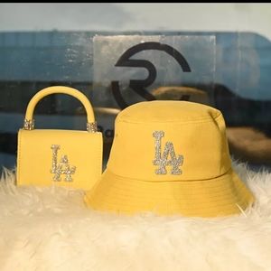 Luxury Diamond Design Crossbody/ Bucket Hat Set
